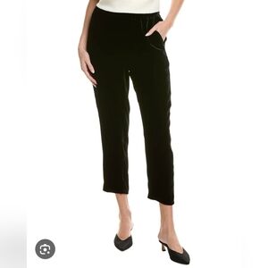 Eileen Fisher Blue Silk Velvet Tapered Pants Petite Small